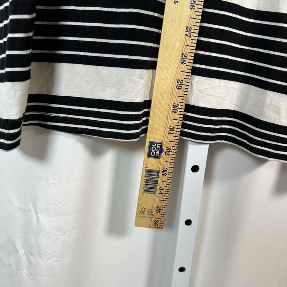 Athleta Santorini Tank V-neck Modal Dress Black White Striped‎ L Athleisure - Picture 8 of 8